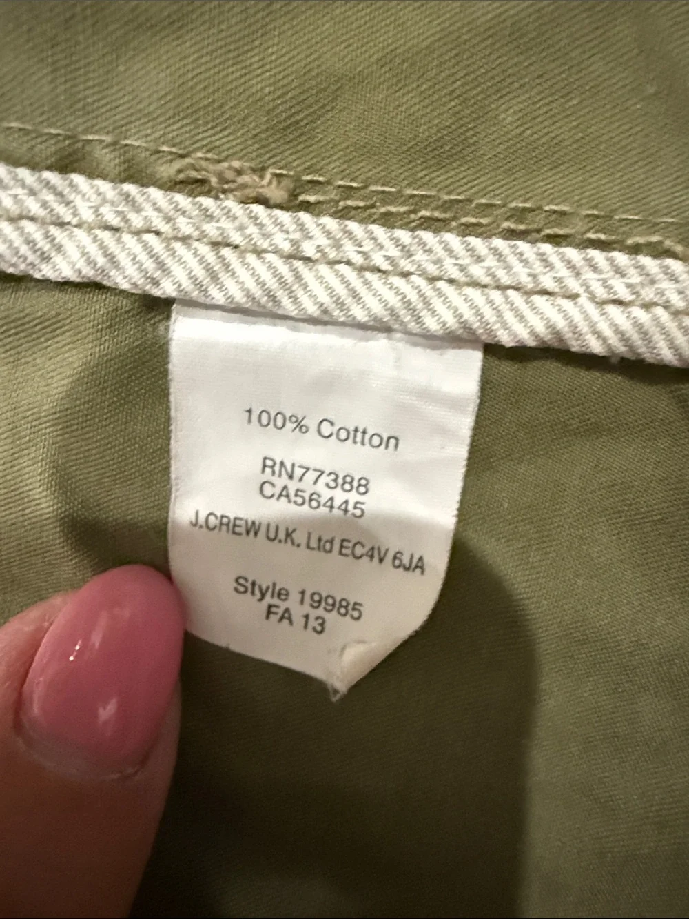 JCrew Utility Jacket Military Style Olive Green Large Cotton Button Up Pockets